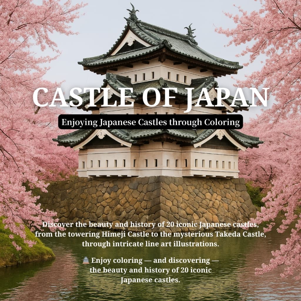 CASTLES OF JAPAN — 日本の名城を楽しむ塗り絵ブック（英語版）